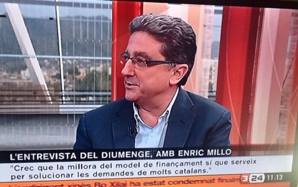 Declaraciones de Enric Millo a TV3 y 3/24
