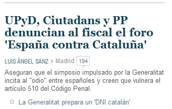 El Mundo Simposium España contra Cataluña